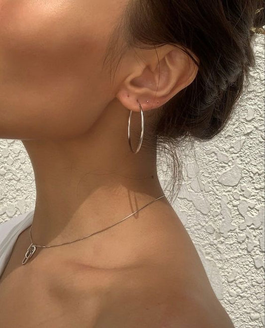 Classic Silver Hoop